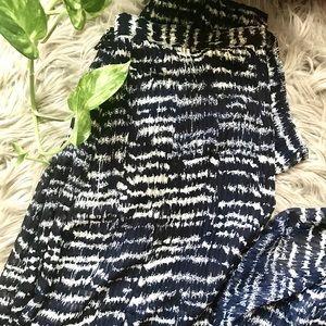 Set You Free-quency Navy Blue Print Maxi Skirt